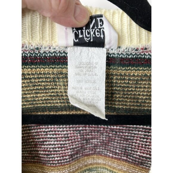 Cricket Lane Vintage 80s Sweater Vest Button Up Rose Buttons Women's Size 20W - Picture 9 of 11